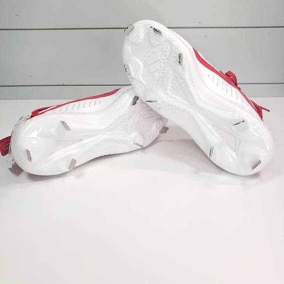 Adidas Icon V Bounce Iced Out EE4130 Red White Baseball Cleats Men 7 Women 8 - Picture 8 of 13